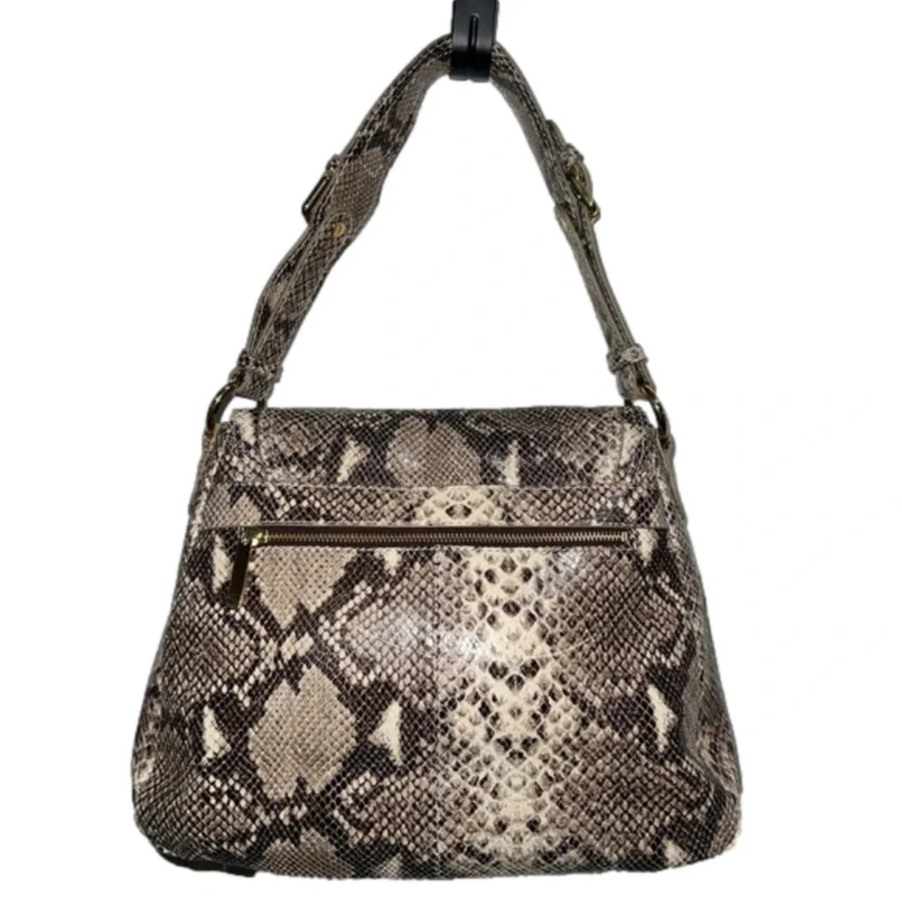 Cynthia Rowley Faux Snakeskin Leather Hobo Bag